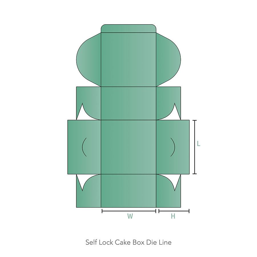 Self Lock Cake packaging Box